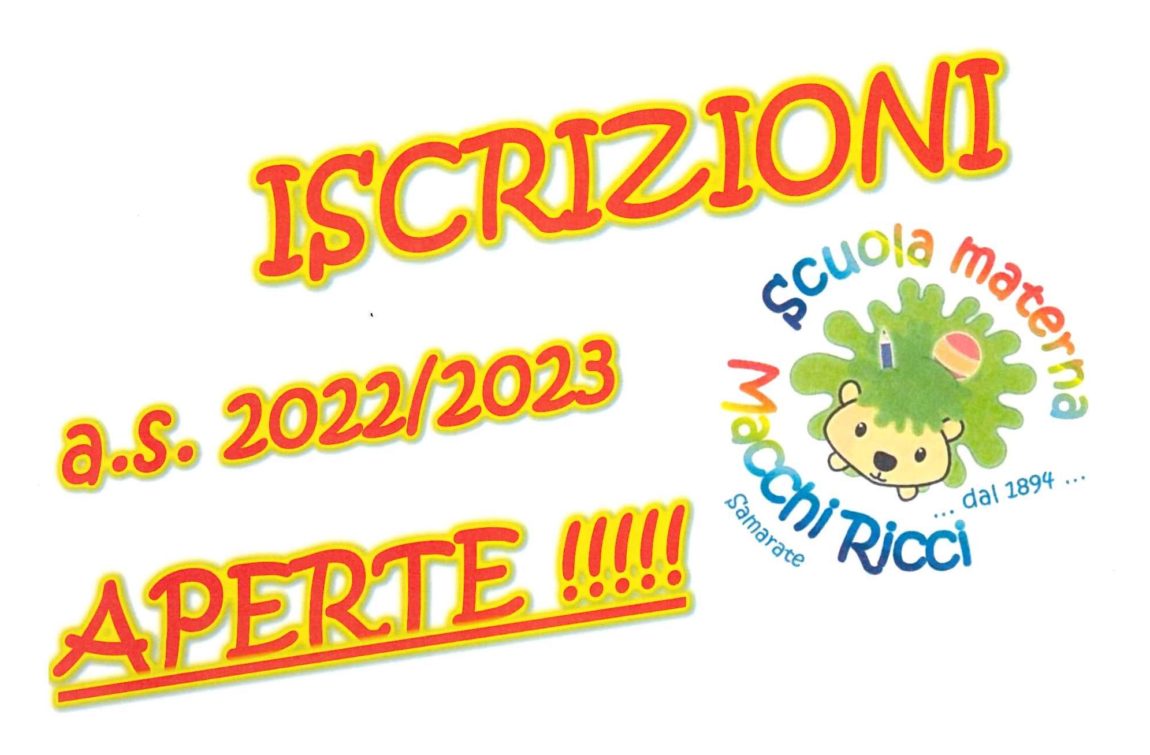 ISCRIZIONI SCUOLA DELL’INFANZIA a.s. 2022 – 2023
